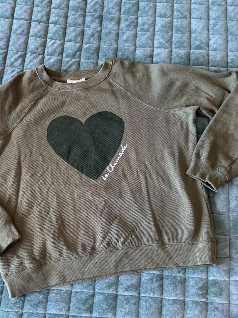Size S Sezane La Chamade Sweatshirt - Solidarity Creation - Olive Green